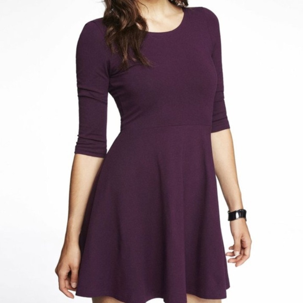 Express purple skater dress